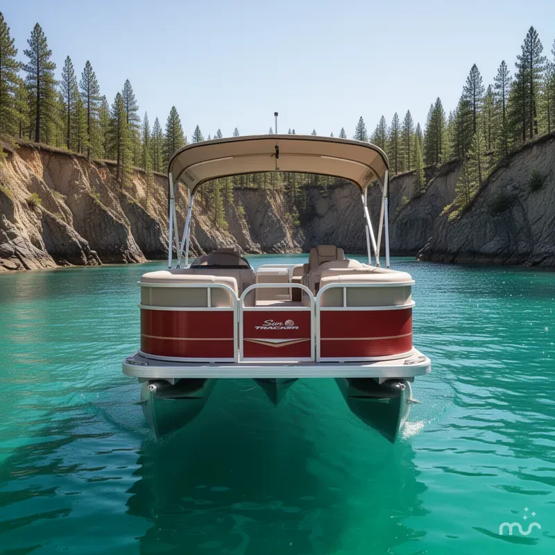 Slide: The Image of Sun Tracker Party Barge 18 DLX 2025 - 3