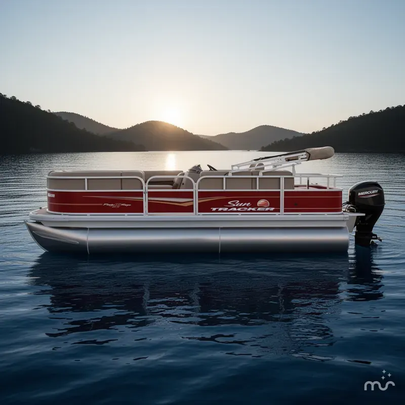 Slide: The Image of Sun Tracker Party Barge 18 DLX 2025 - 0