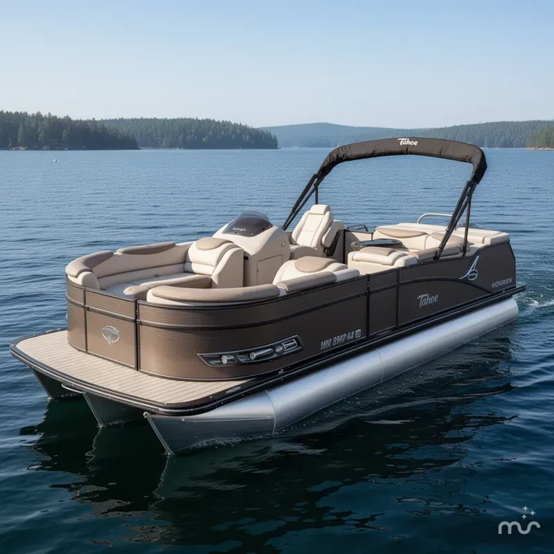 Slide: The Image of Tahoe Cascade 2385 Cruise Tritoon & Honda 200HP 4-Stroke 2020 - 0