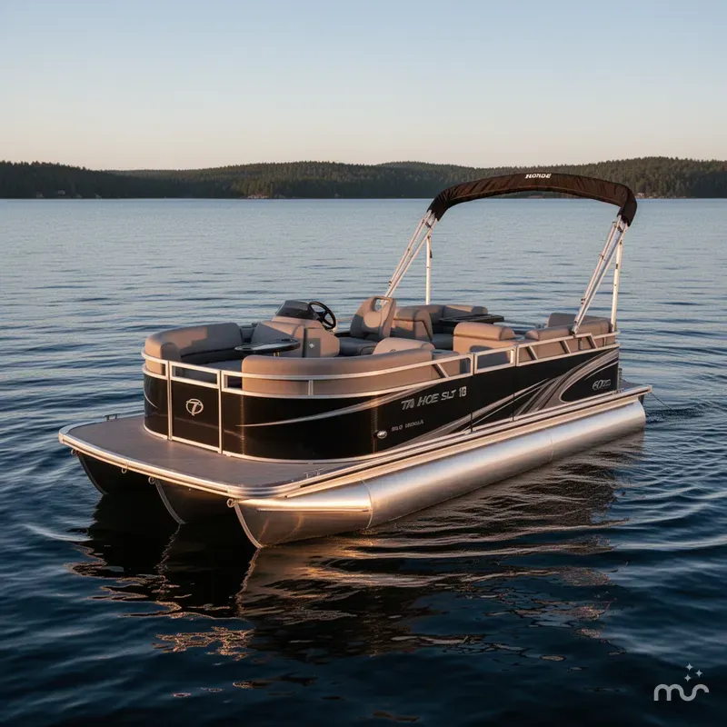 Slide: The Image of Tahoe SLT 18' Quad Lounge & Honda 60HP 4-Stroke EFI 2021 - 2
