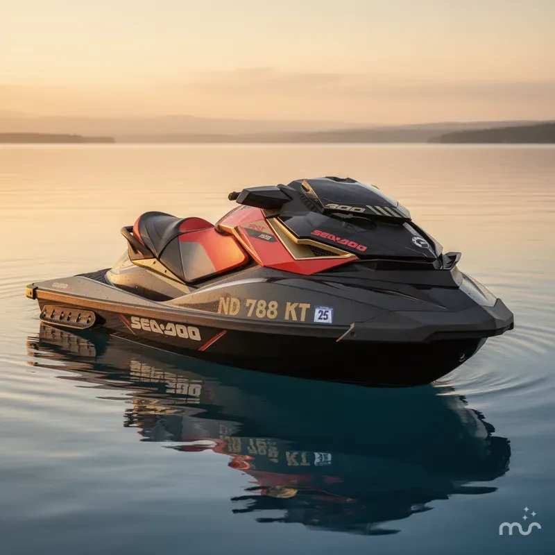 Slide: The Image of Sea-Doo RXP-X 300 Black And Lava Red 2019 - 0