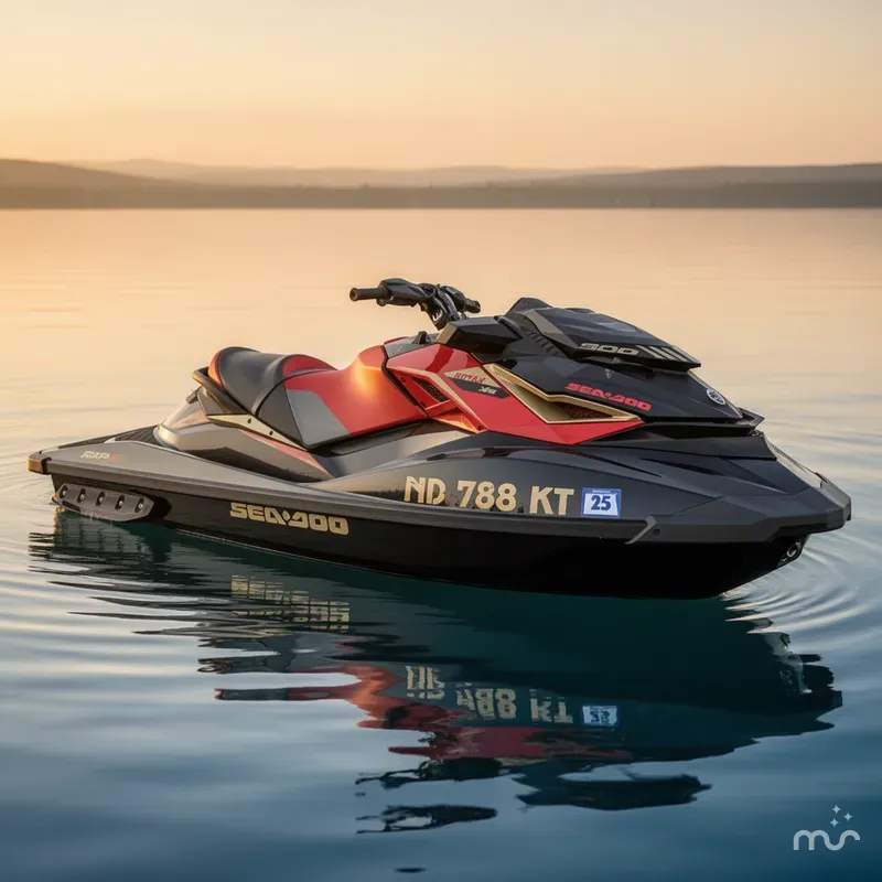 Slide: The Image of Sea-Doo RXP-X 300 Black And Lava Red 2019 - 2