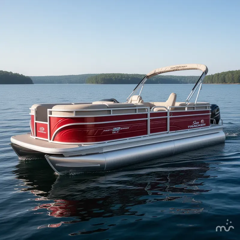 Slide: The Image of Sun Tracker Party Barge 22 DLX 2025 - 1