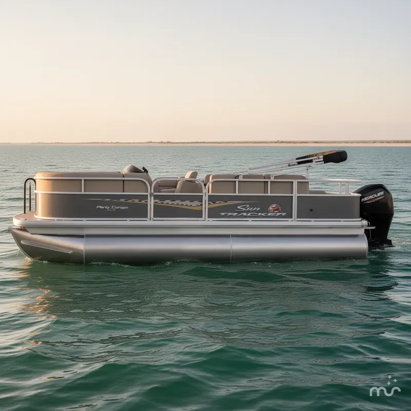 Slide: The Image of Sun Tracker Party Barge 18 DLX 2025 - 1