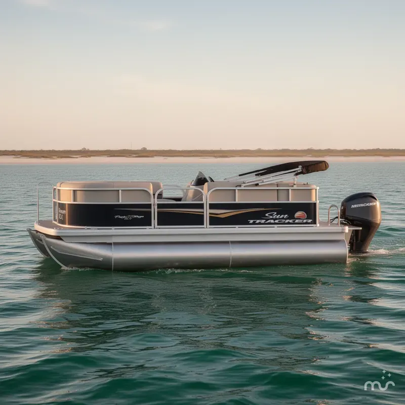 Slide: The Image of Sun Tracker Party Barge 16 DLX 2025 - 0
