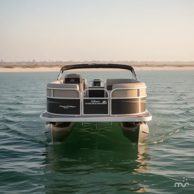 Slide: The Image of Sun Tracker Party Barge 16 DLX 2025 - 1