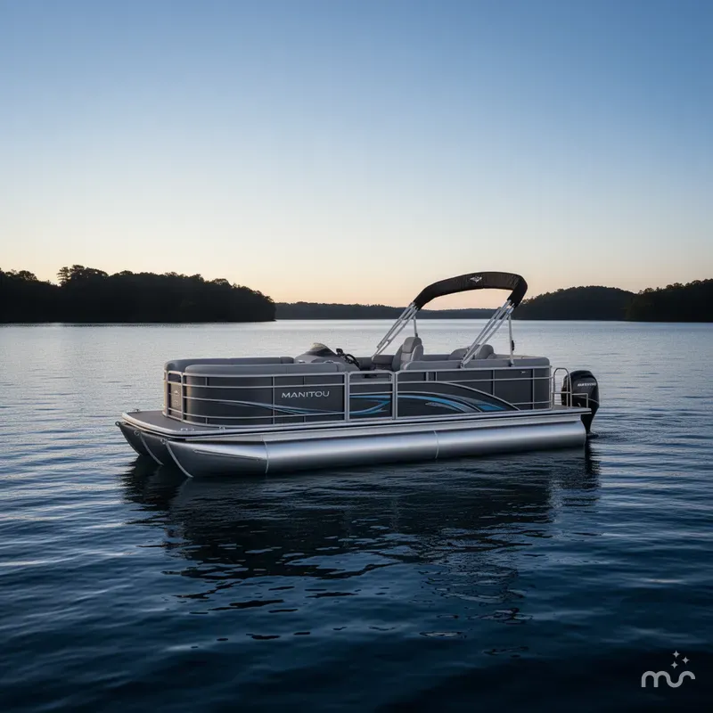 Slide: The Image of Manitou CRUISE 20 MAX DECK TWIN TUBE STEALTH MOTOR 2025 - 0