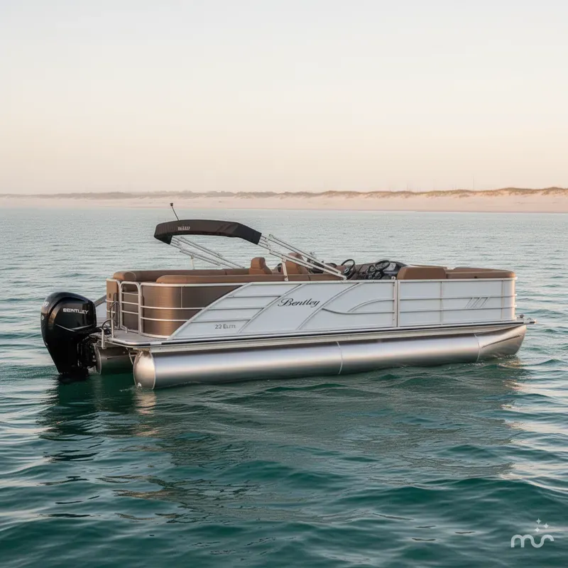 Slide: The Image of Bentley Pontoons Elite 223 Admiral Full Tritoon 2025 - 0