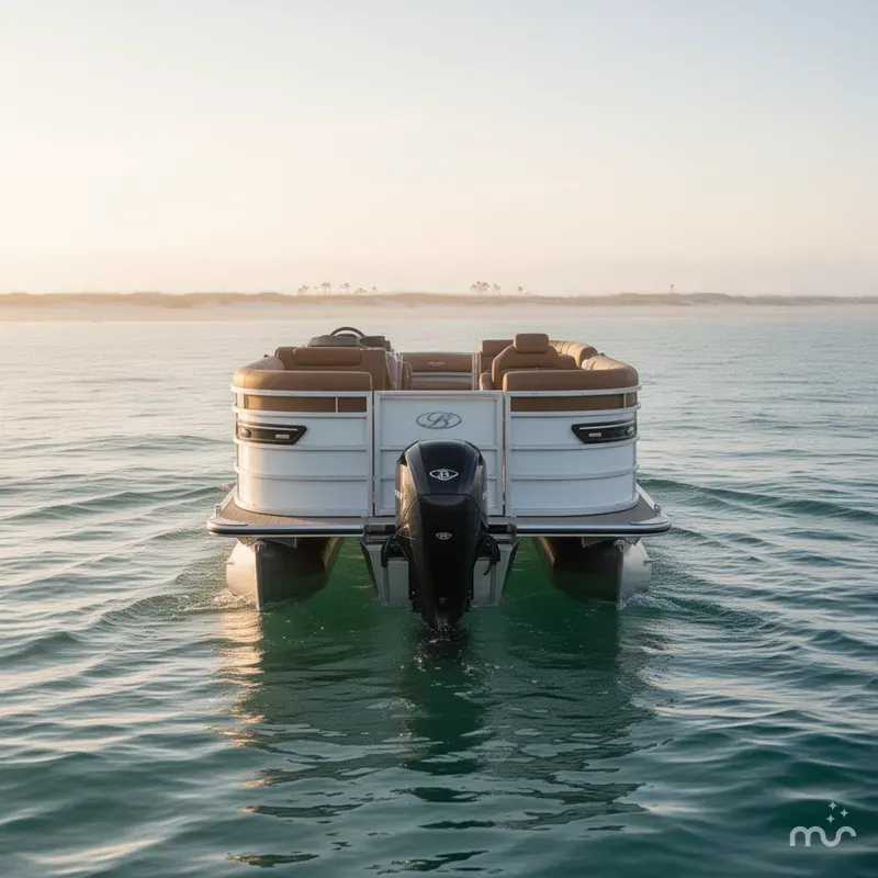 Slide: The Image of Bentley Pontoons Elite 223 Admiral Full Tritoon 2025 - 2