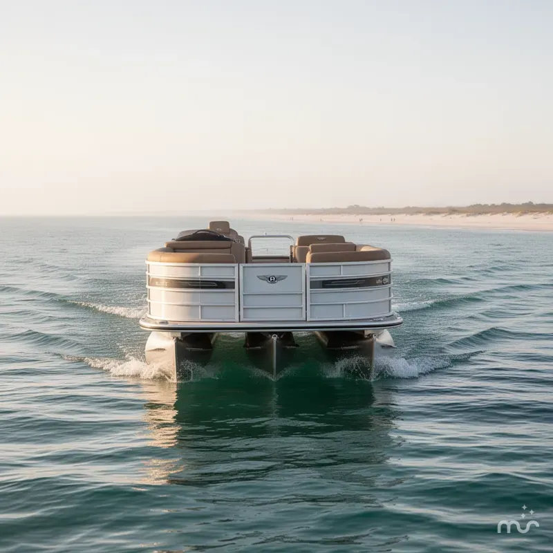 Slide: The Image of Bentley Pontoons Elite 223 Admiral Full Tritoon 2025 - 3