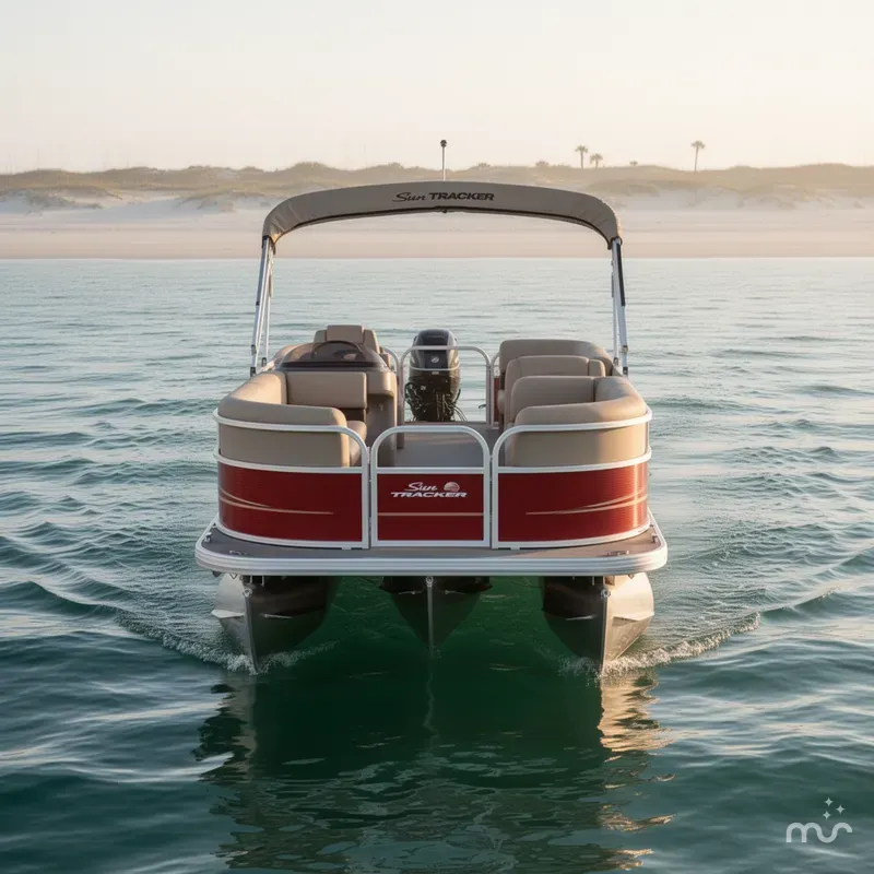 Slide: The Image of Sun Tracker Party Barge 18 DLX 2025 - 1