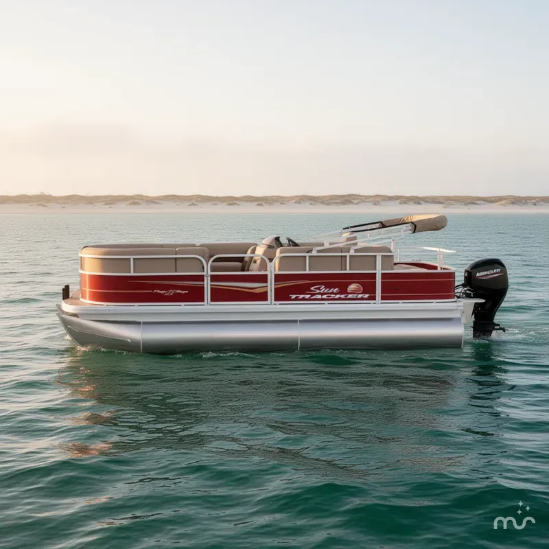 Slide: The Image of Sun Tracker Party Barge 18 DLX 2025 - 2