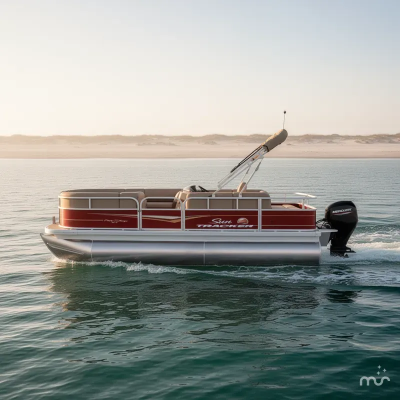 Slide: The Image of Sun Tracker Party Barge 18 DLX 2025 - 4