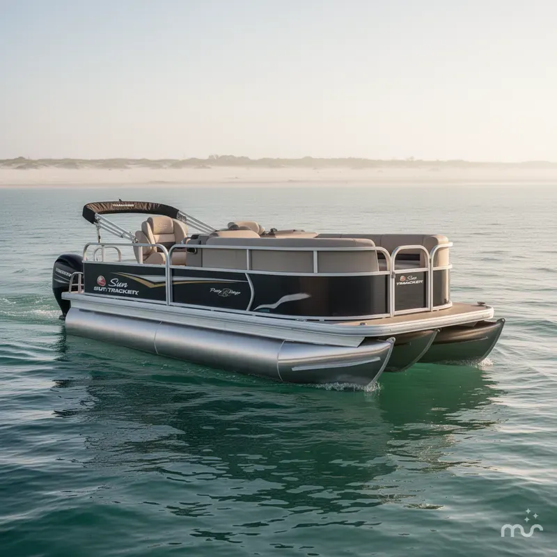 Slide: The Image of Sun Tracker Party Barge 16 DLX 2025 - 0