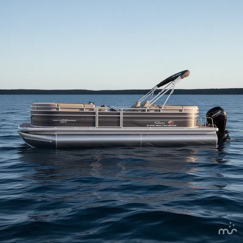 Slide: The Image of Sun Tracker Party Barge 22 DLX 2025 - 2