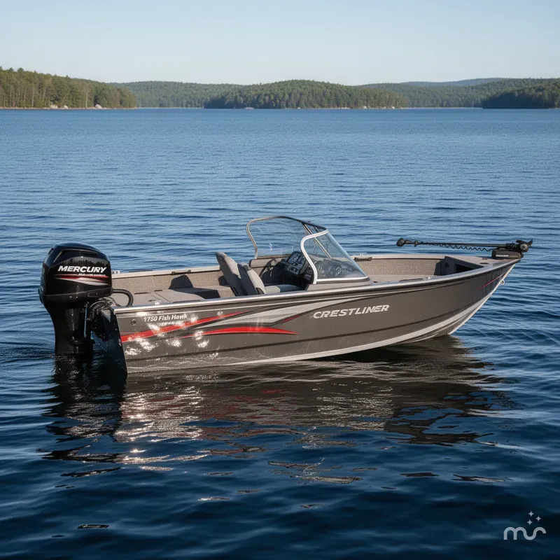 Slide: The Image of Crestliner 1750 Fish Hawk 2014 - 2