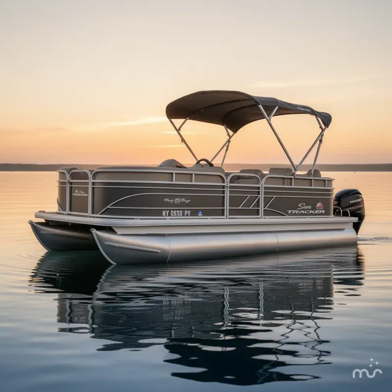 Slide: The Image of Sun Tracker Party Barge 20 DLX 2021 - 0