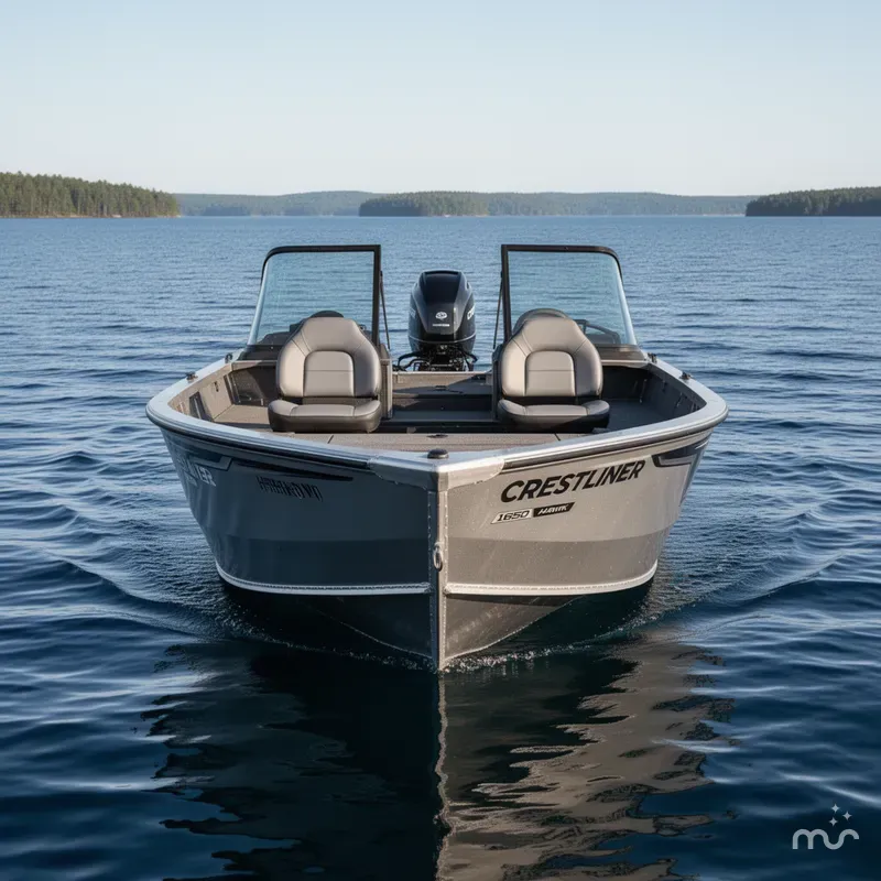 Slide: The Image of Crestliner 1650 Hawk WT Jumpseat 2025 - 2