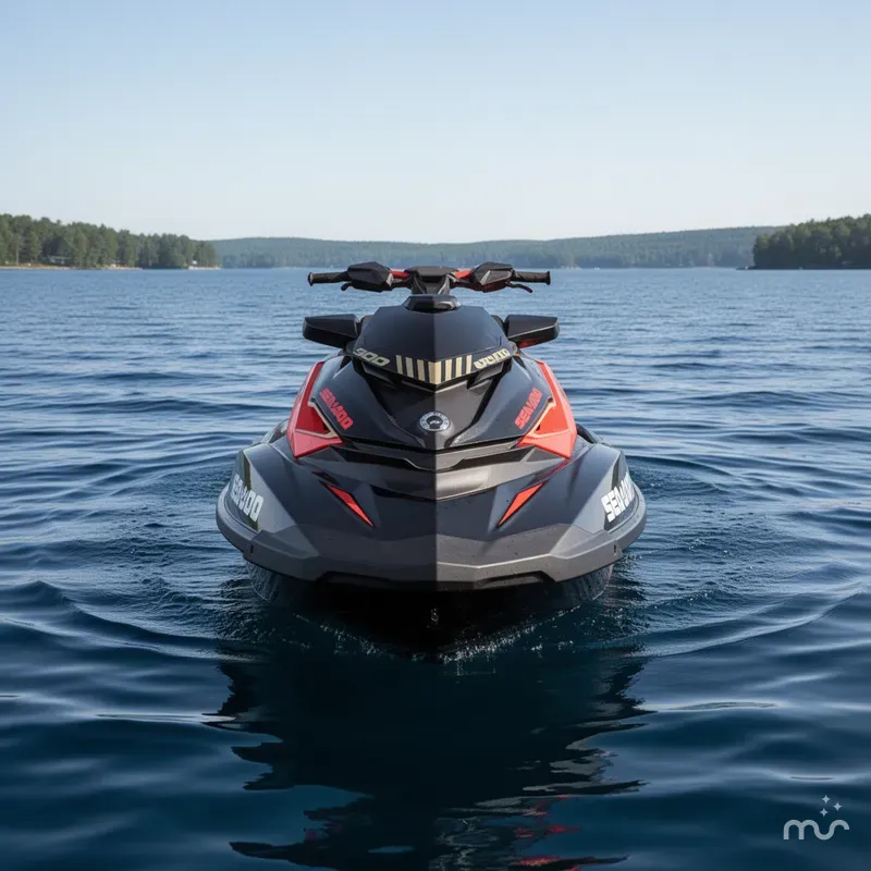 Slide: The Image of Sea-Doo RXP®-X® 300 Black and Lava Red 2019 - 2