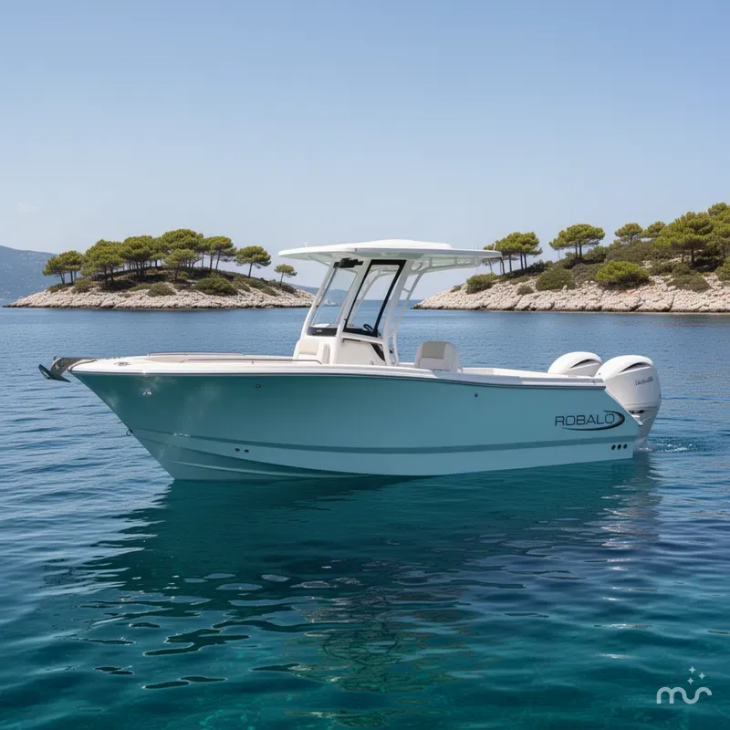 Slide: The Image of Robalo R250 Center Console 2025 - 2