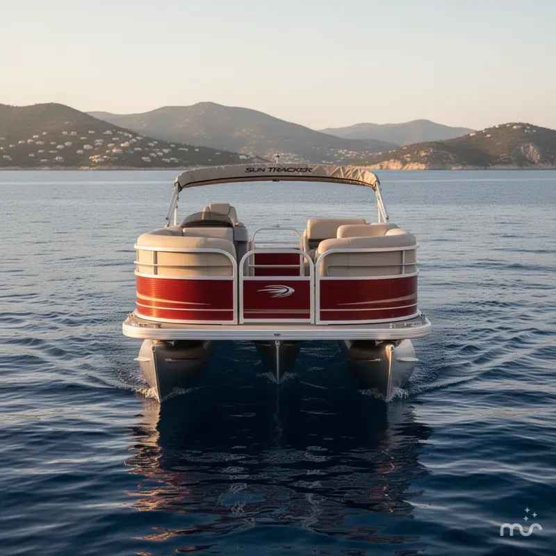 Slide: The Image of Sun Tracker Party Barge 18 DLX 2025 - 1