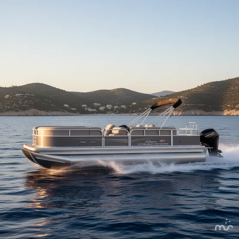 Slide: The Image of Sun Tracker Party Barge 18 DLX 2025 - 4
