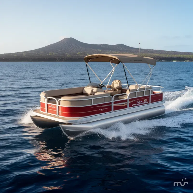 Slide: The Image of Sun Tracker Party Barge 18 DLX 2025 - 4