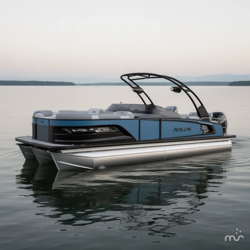 Slide: The Image of Avalon 2585 Excalibur LTD, Windshield Quad Lounger, Tri Toon, High Performance, powered by a Mercury 400... 2025 - 1