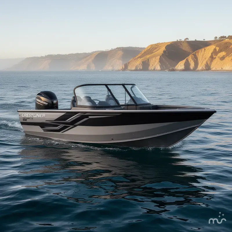 Slide: The Image of Crestliner Super Hawk 1850 w/ 150HP Mercury! 2025 - 0