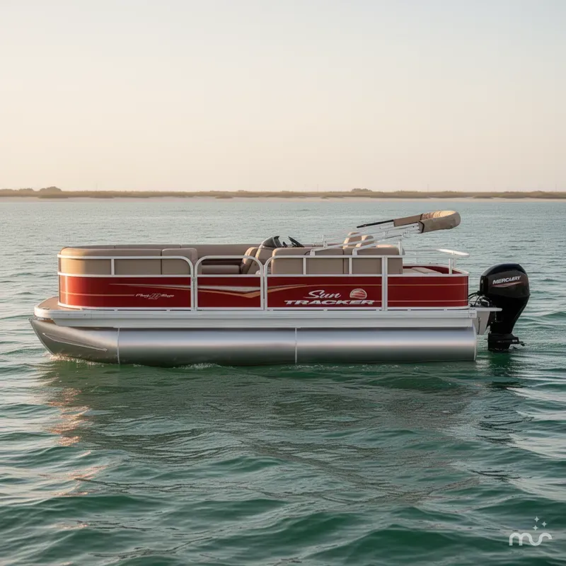 Slide: The Image of Sun Tracker Party Barge 18 DLX 2025 - 0