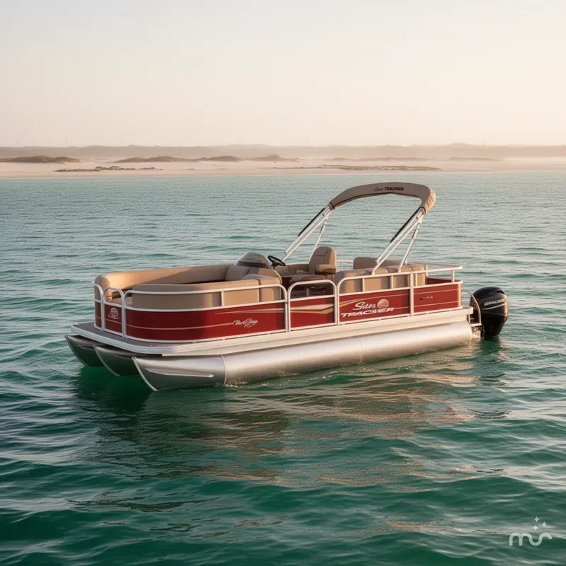 Slide: The Image of Sun Tracker Party Barge 18 DLX 2025 - 2