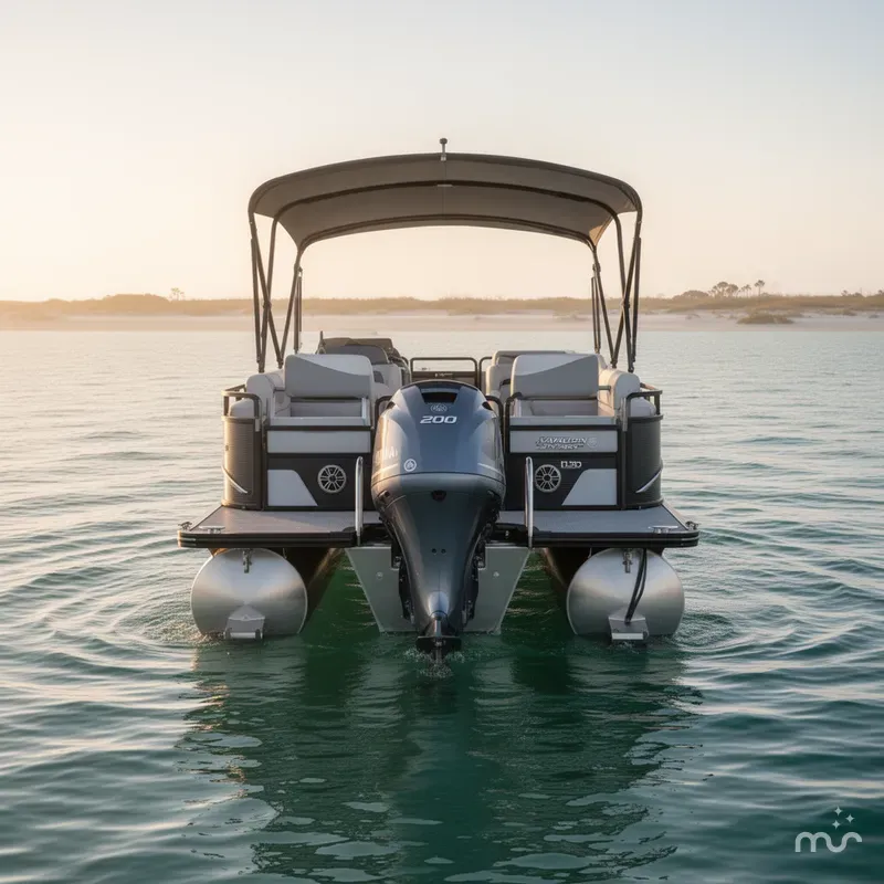 Slide: The Image of Avalon 2026 Avalon 23 LSZ Tritoon – Yamaha 200 VMAX SHO – Loaded 2026 - 2