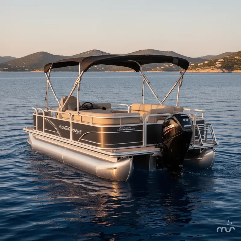 Slide: The Image of Sun Tracker Party Barge 18 DLX 2025 - 3