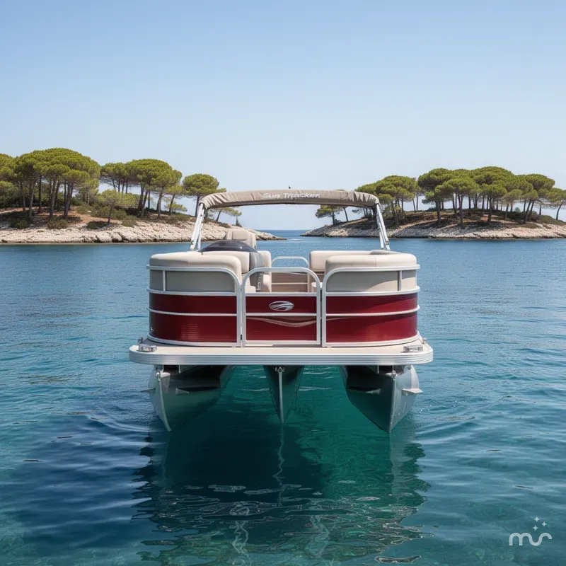Slide: The Image of Sun Tracker Party Barge 18 DLX 2025 - 1
