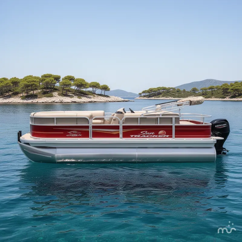 Slide: The Image of Sun Tracker Party Barge 18 DLX 2025 - 2