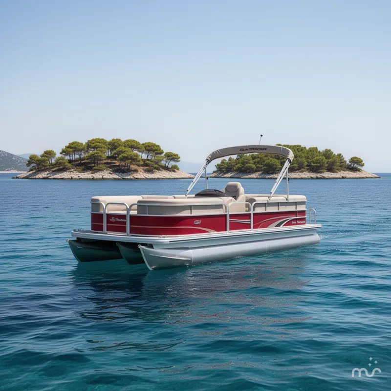 Slide: The Image of Sun Tracker Party Barge 18 DLX 2025 - 3