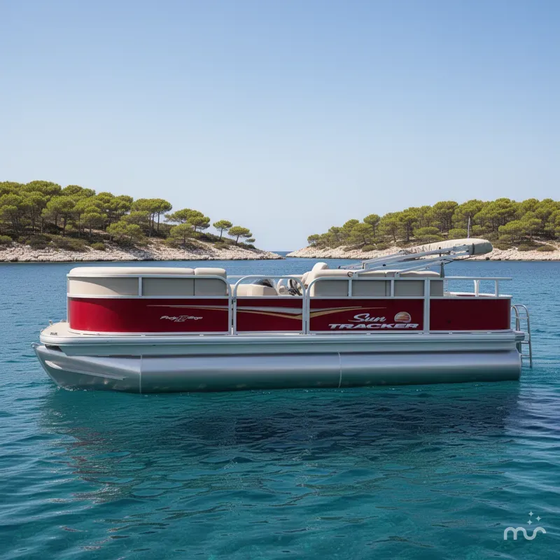 Slide: The Image of Sun Tracker Party Barge 18 DLX 2025 - 2