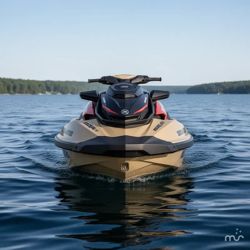 Slide: The Image of Sea-Doo RXP-X™ 325 Tech, BRP Premium A, iBR Metallic Tan 2025 - 1