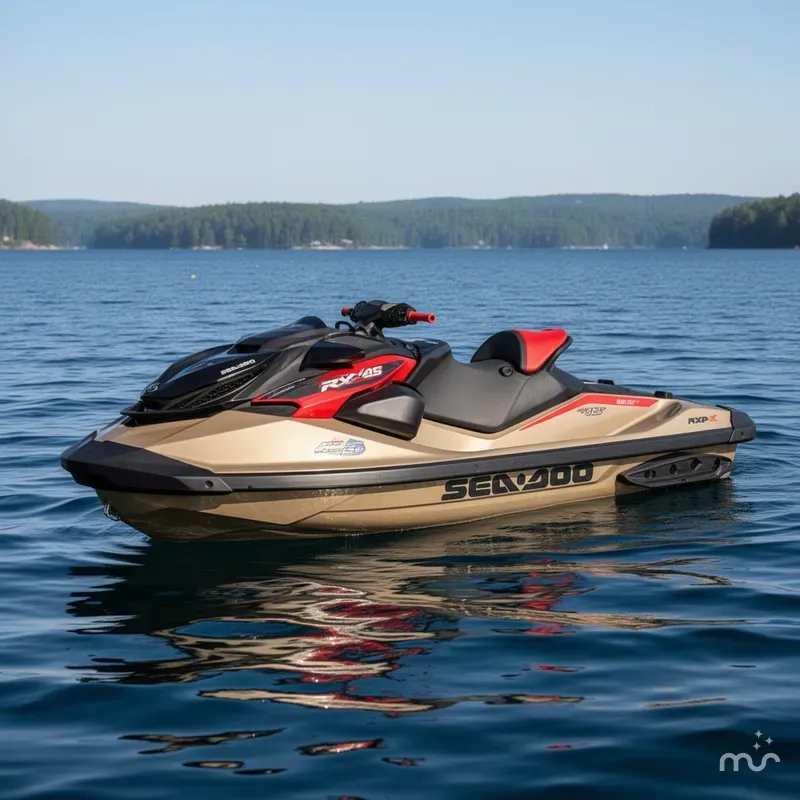 Slide: The Image of Sea-Doo RXP-X™ 325 Tech, BRP Premium A, iBR Metallic Tan 2025 - 2