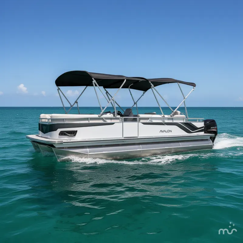 Slide: The Image of Avalon 2385 Venture 85 Rear Fish, Tri Toon, High Performance 2025 - 0