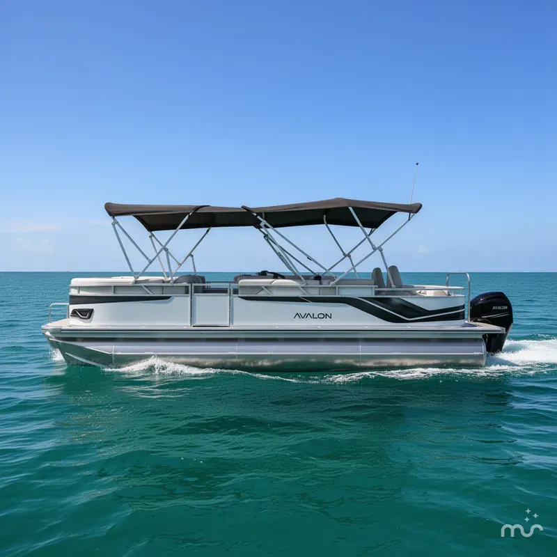 Slide: The Image of Avalon 2385 Venture 85 Rear Fish, Tri Toon, High Performance 2025 - 1