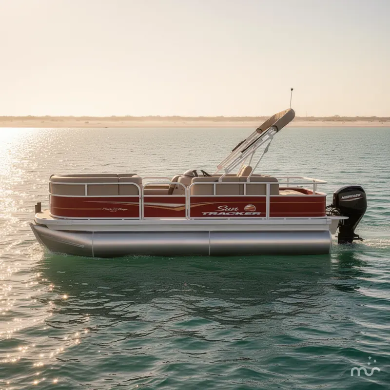 Slide: The Image of Sun Tracker Party Barge 18 DLX 2025 - 4