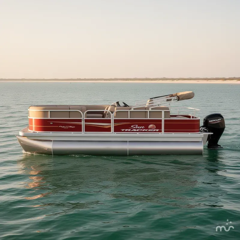 Slide: The Image of Sun Tracker Party Barge 18 DLX 2025 - 0