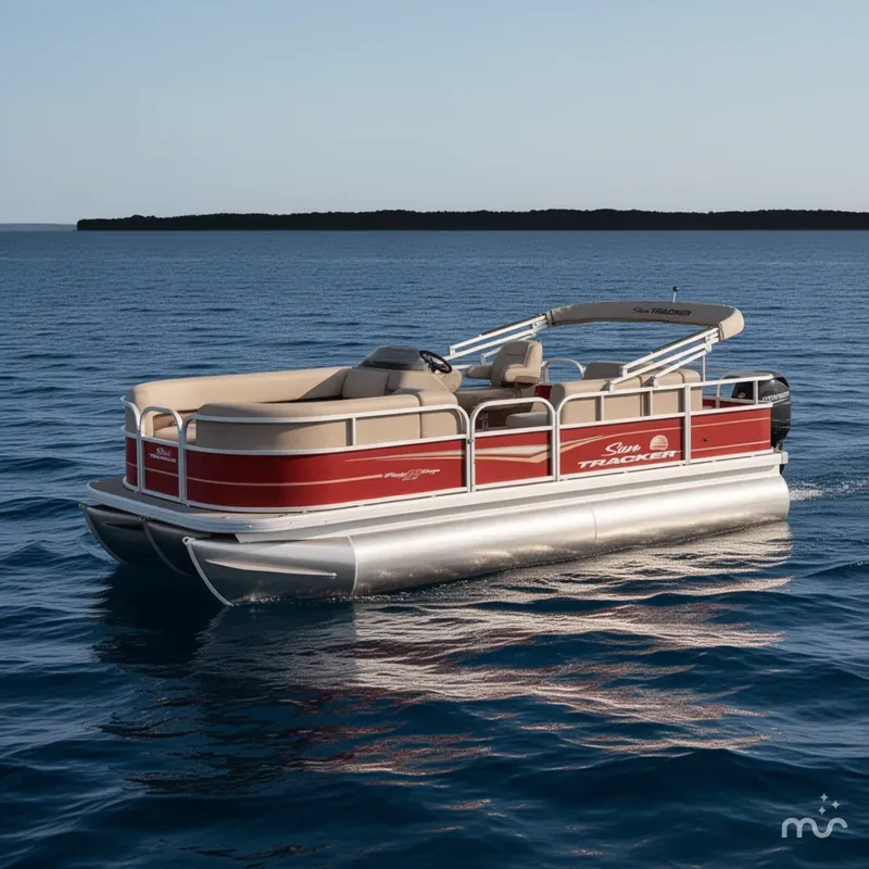 Slide: The Image of Sun Tracker Party Barge 18 DLX 2025 - 0