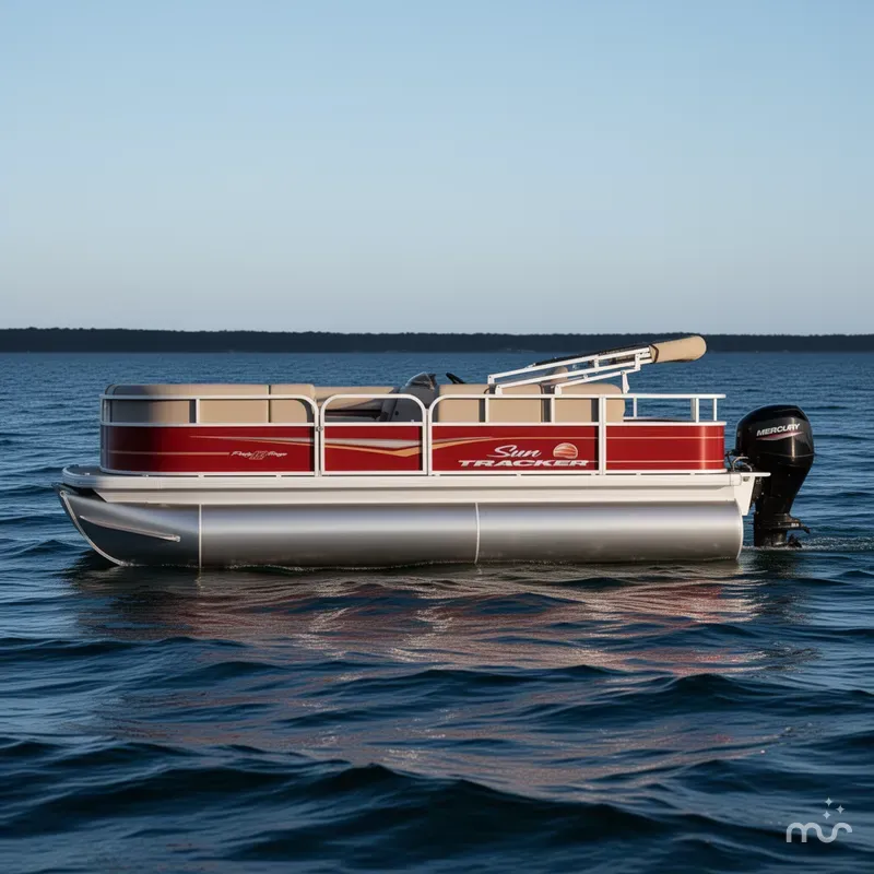 Slide: The Image of Sun Tracker Party Barge 18 DLX 2025 - 1