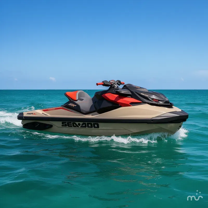 Slide: The Image of Sea-Doo RXP-X™ 325 Tech, BRP Premium A, iBR Metallic Tan 2025 - 0