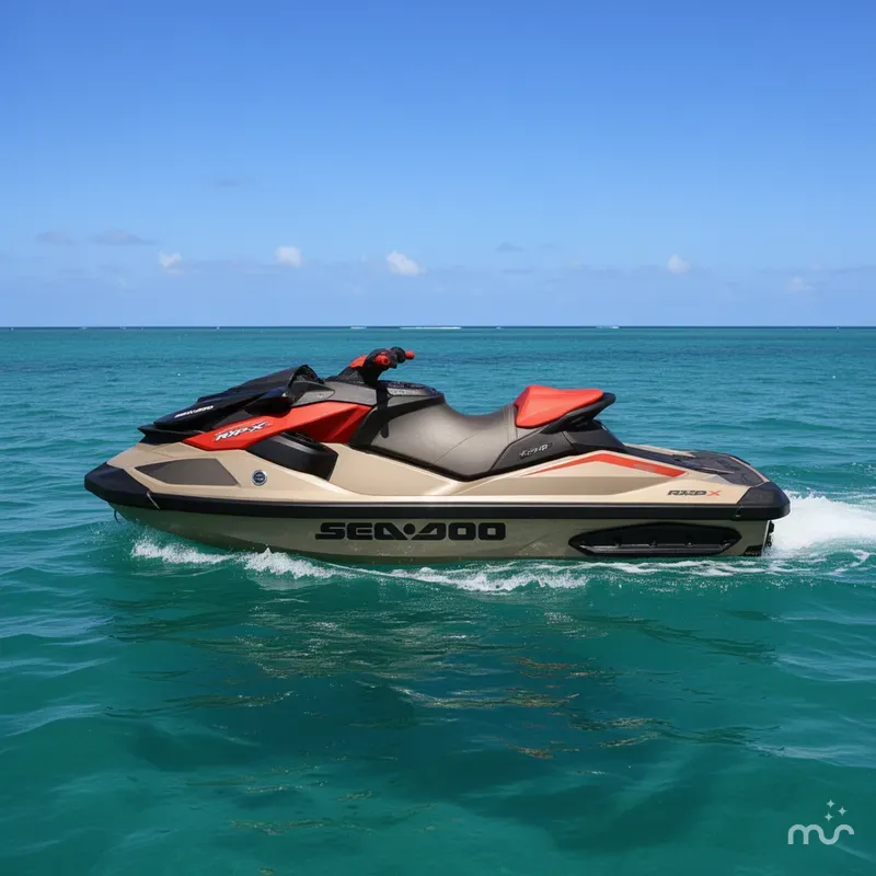 Slide: The Image of Sea-Doo RXP-X™ 325 Tech, BRP Premium A, iBR Metallic Tan 2025 - 1