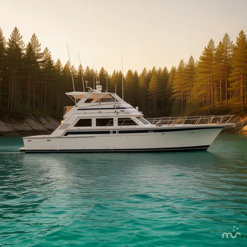 Slide: The Image of Bertram 58 Flybridge Motor Yacht 1981 - 2