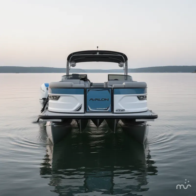 Slide: The Image of Avalon 2785 Excalibur LTD ELW, Tri toon, Twin Mercury Racing 500R's, with Joystick Controls 2025 - 3