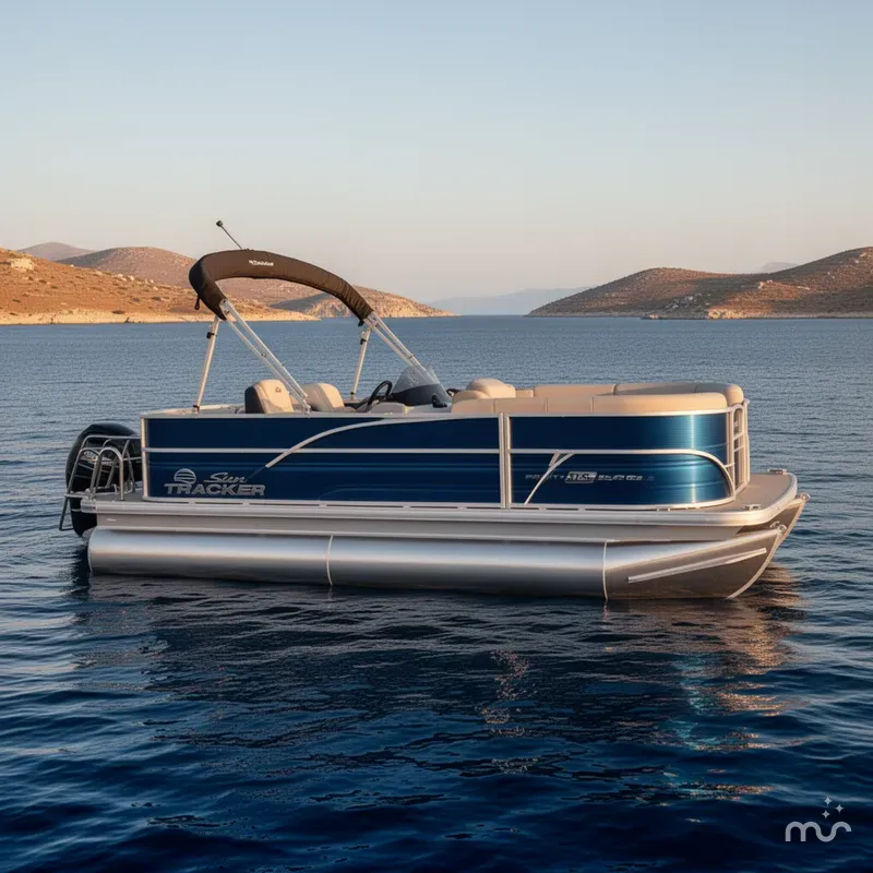 Slide: The Image of Sun Tracker Party Barge 16 DLX 2026 - 2